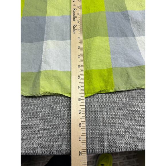 Fox Racing Shirt Womens XL Green Grey Plaid Button‎ Up Long Sleeve Lightweight - Picture 9 of 10